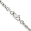 Sterling Silver Rhodium-plated 2.55mm D/C Square Franco Chain