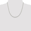 Sterling Silver Rhodium-plated 2.55mm D/C Square Franco Chain