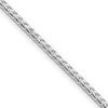 Sterling Silver Rhodium-plated 2.55mm D/C Square Franco Chain