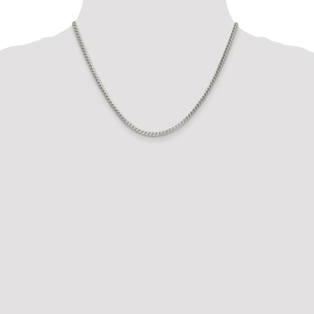 Sterling Silver 3mm D/C Square Franco Chain