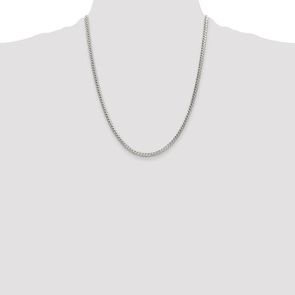 Sterling Silver 3mm D/C Square Franco Chain