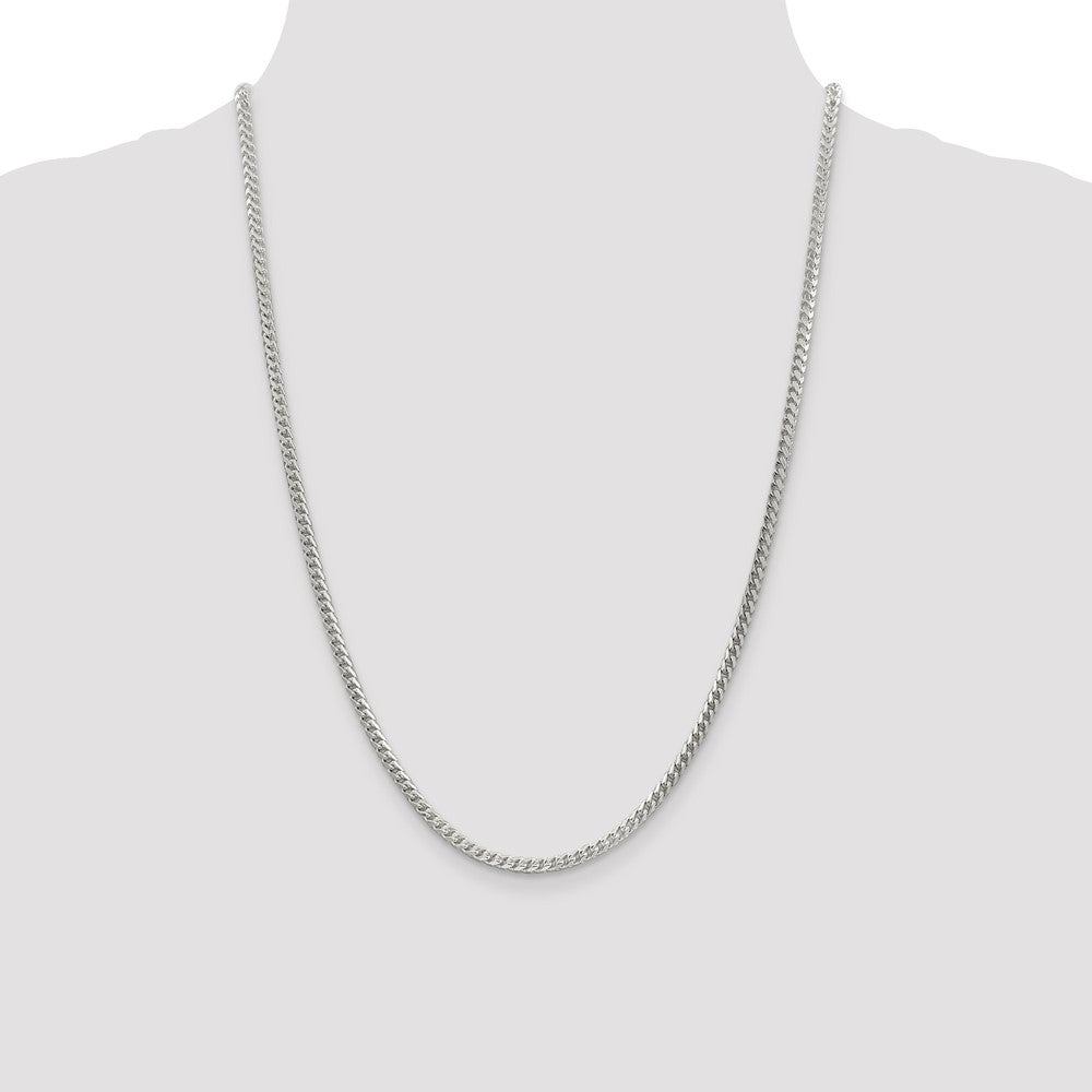 Sterling Silver 3mm D/C Square Franco Chain