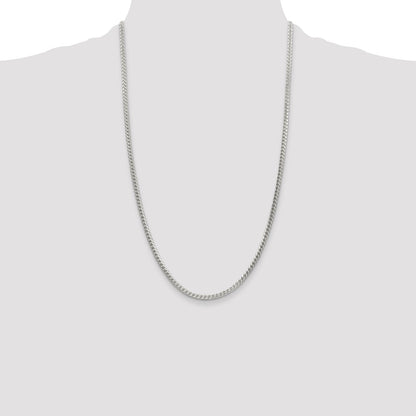 Sterling Silver 3mm D/C Square Franco Chain