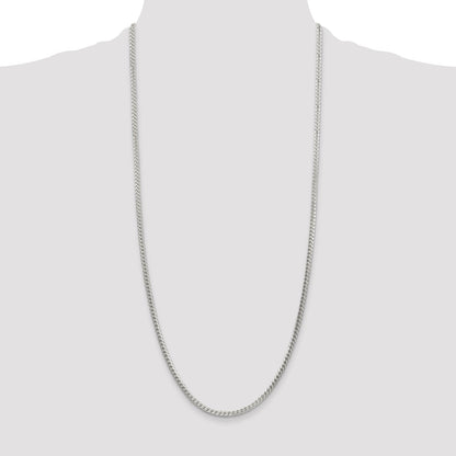 Sterling Silver 3mm D/C Square Franco Chain