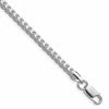 Sterling Silver Rhodium-plated 3.5.0mm D/C Square Franco Chain
