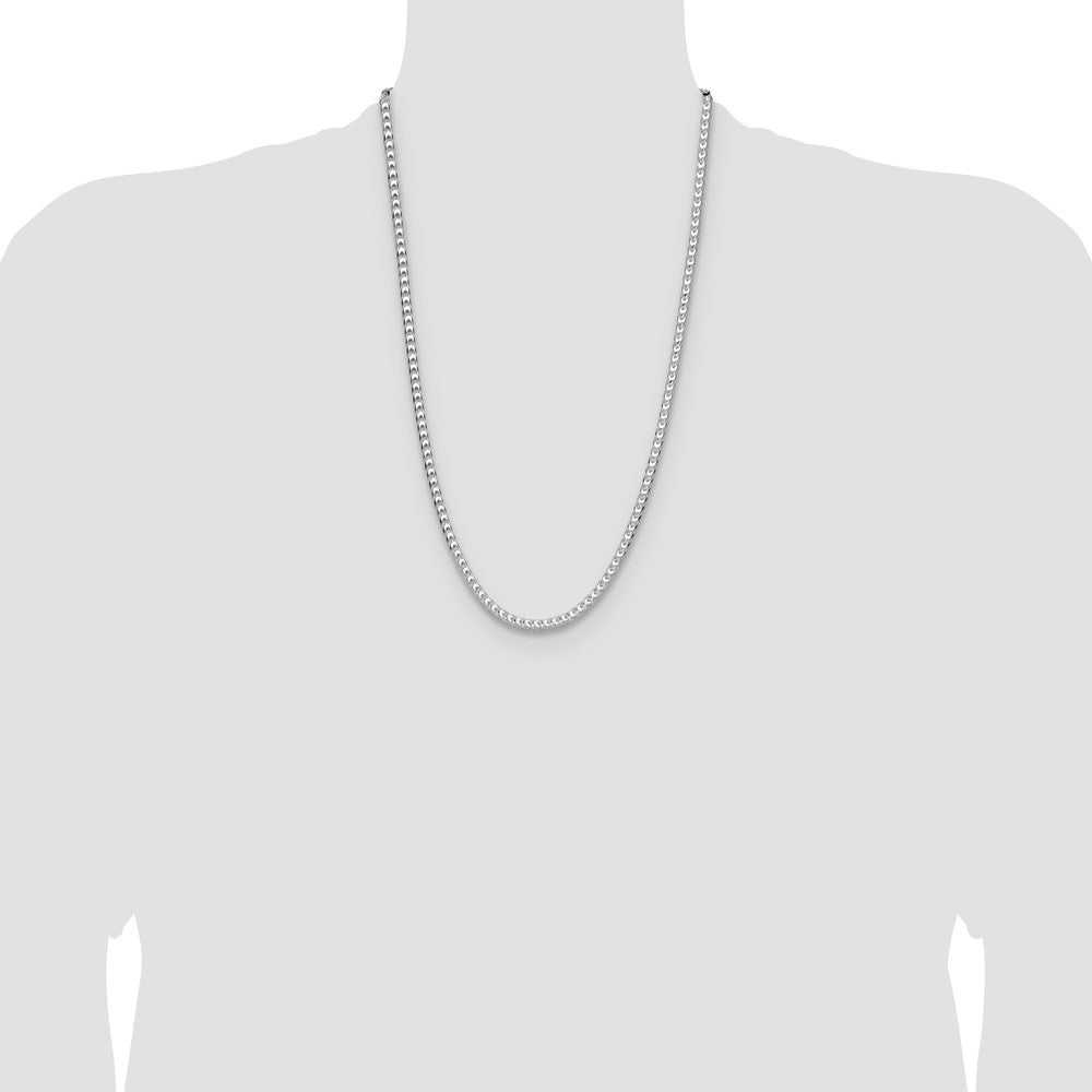 Sterling Silver 4mm D/C Square Franco Chain