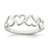 Sterling Silver D/C Heart Ring