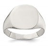 Sterling Silver 14x15mm Closed Back Signet Ring
