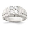 Sterling Silver Rhodium-plated CZ Fashion Ring