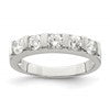 Sterling Silver Rhodium-plated CZ 5-Stone Ring