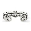 Sterling Silver Antiqued Stellux Crystal Toe Ring