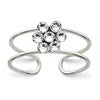 Sterling Silver CZ Flower Toe Ring