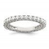 Sterling Silver Rhodium-plated CZ Anniversary Band