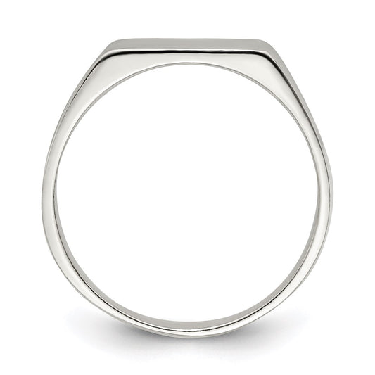 Sterling Silver 9x11mm Solid Back Signet Ring