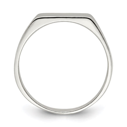 Sterling Silver 9x11mm Solid Back Signet Ring