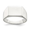 Sterling Silver 9x11mm Solid Back Signet Ring