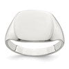 Sterling Silver 11x14mm Solid Back Signet Ring