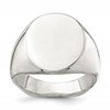 Sterling Silver 18x14mm Open Back Signet Ring