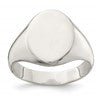 Sterling Silver 15x12mm Closed Back Signet Ring