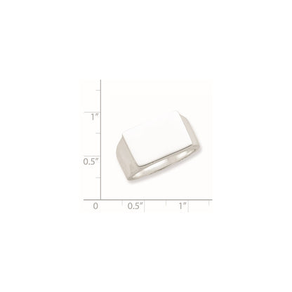 Sterling Silver 12x17mm Closed Back Signet Ring