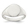 Sterling Silver 13x10mm Closed Back Signet Ring