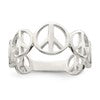 Sterling Silver Polished Peace Ring