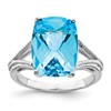 Sterling Silver Semi-mount Gemstone Ring