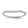 Sterling Silver Rhodium Plated Diamond Wrap Ring