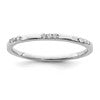 Sterling Silver Rhodium Plated Diamond Ring