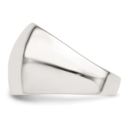 Sterling Silver Polished Cigar-band Ring