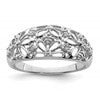 Sterling Silver Rhodium Plated Diamond Ring