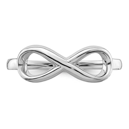 Sterling Silver Rhodium-plated Infinity Ring