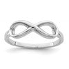 Sterling Silver Rhodium-plated Infinity Ring
