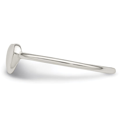 Sterling Silver Polished Heart Ring