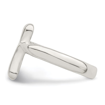 Sterling Silver Vertical Tiny Freeform Cross Ring