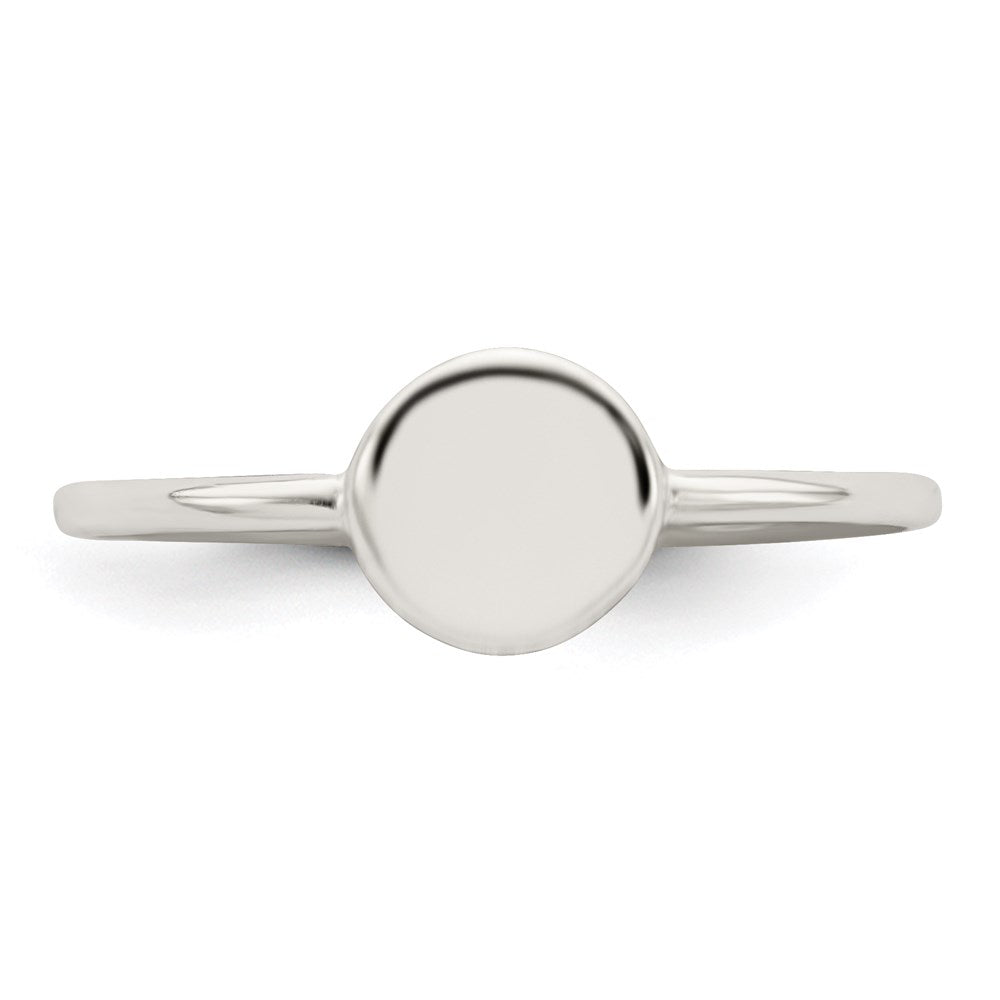 Sterling Silver Polished Circle Ring