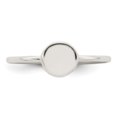Sterling Silver Polished Circle Ring