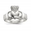 Sterling Silver Polished CZ Claddagh Ring