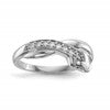 Sterling Silver Rhodium-plated CZ Snake Ring