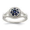 Sterling Silver Blue & White CZ Ring
