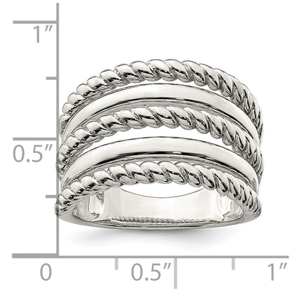 Sterling Silver Polished Fancy Ring