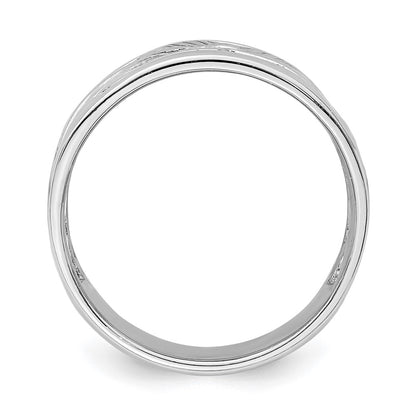 Sterling Silver Rhodium-plated Flower Ring