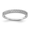 Sterling Silver Rhodium-Plated CZ Ring