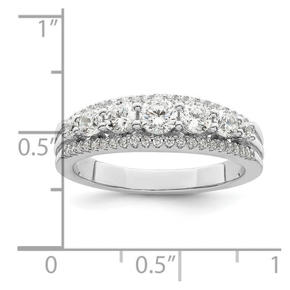 Sterling Silver Rhodium plated CZ Ring