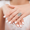 Sterling Silver Polished Fancy CZ Ring