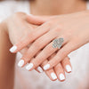 Sterling Silver Polished Fancy CZ Ring
