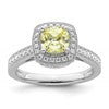 Sterling Silver Rhodium plated White and Yellow CZ Ring