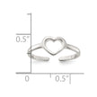 Sterling Silver Polished Heart Toe Ring