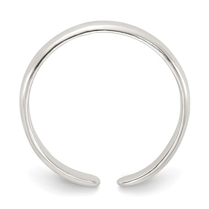 Sterling Silver Polished Arrow/Chain Link/Plain Set of 3 Toe Rings