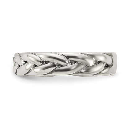 Sterling Silver Polished and Antiqued Set of 2 Toe Rings